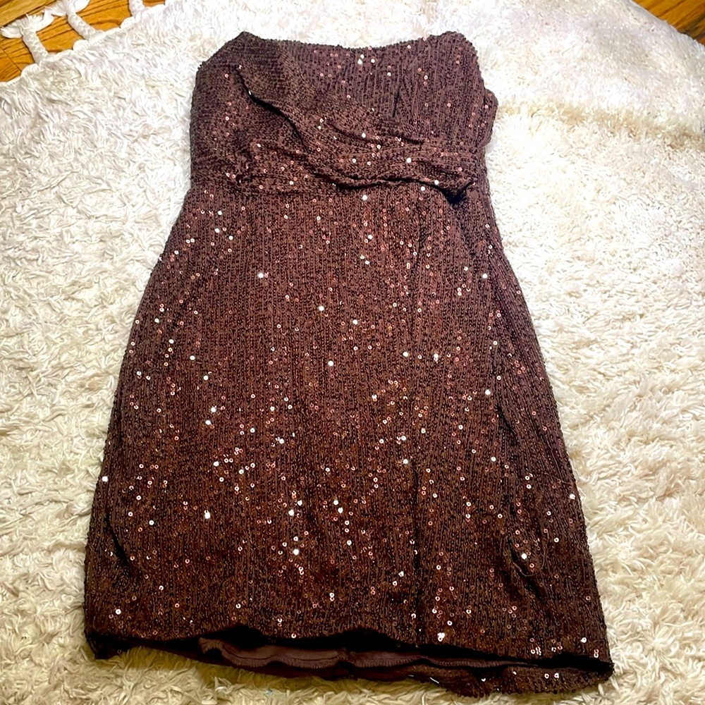 Brown sequin Homecoming dress